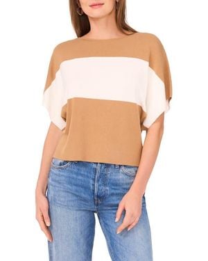 Halogen® Boat Neck Drop Shoulder Top - Blue