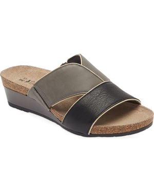 Naot Tiara Wedge Sandal - Gray