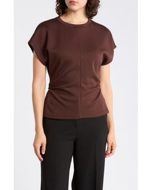 Gemma  Jane Structured Cap Sleeve Top - Black