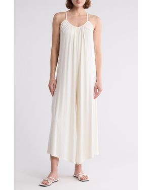 Tart Collections Bloom Asymmetric Wide Leg Jumpsuit - White