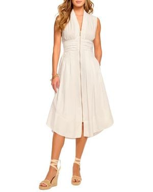 Ramy Brook Meg Cotton Blend Sleeveless Dress - White