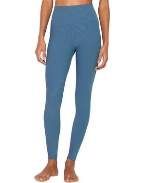 Spiritual Gangster Lotus Two-Tone High Waist 7/8 Leggings - Blue