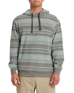 Quiksilver Great Otway Stripe Beach Hoodie - Gray