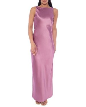 Marina Satin Maxi Dress - Pink