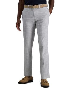 Kenneth Cole Glen Plaid Stretch Pants - Gray