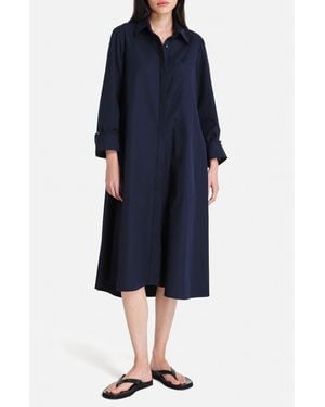 Twp Jennys Long Sleeve Cotton Shirtdress - Blue