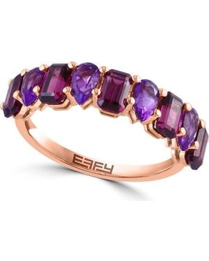 Effy 14K Rose Amethyst & Rhodolite Ring - Purple