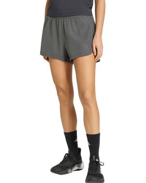 adidas Pacer Workout Woven High Waist Shorts - Black