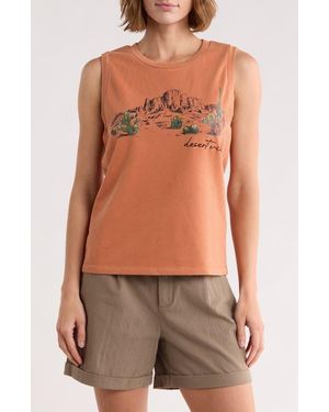 DR2 by Daniel Rainn Desert Vibes French Terry Tank - Brown