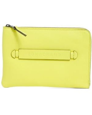 Longchamp Leather Card Case - Yellow