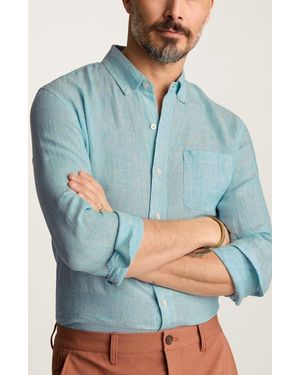 Bonobos Everyday Striped Linen Shirt - Blue