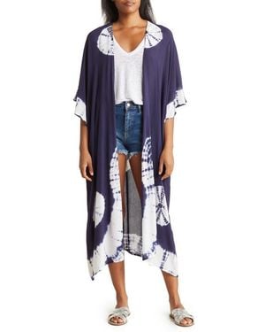 Boho Me Tie Dye Ruana - Blue