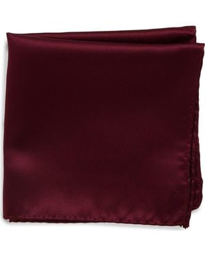 Con.struct Solid Satin Pocket Square - Purple