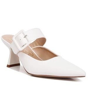 LONDON RAG Pointed Toe Mule - White