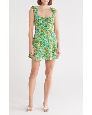 Lush Sweetheart A-Line Dress - Green