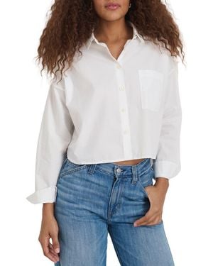 Alex Mill Cropped Button Front Shirt - White