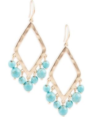 Saachi Bead Dangle Earrings - Blue
