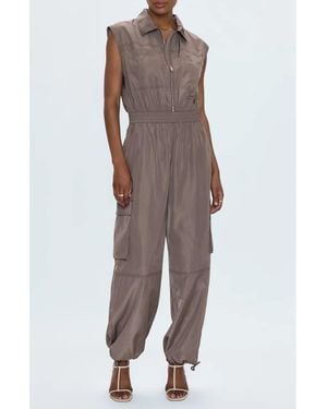 Pistola Becca Zip Front Utility Jumpsuit - Brown