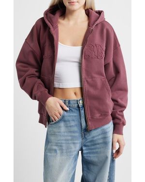 AFRM Cameron Cotton Zip Hoodie - Red