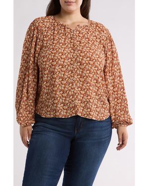 Joie Jenny Floral Woven Top - Orange