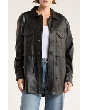 INTERNATIONAL Faux Leather Jacket - Black