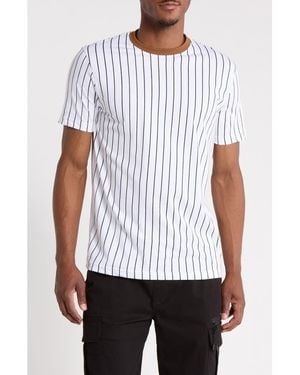 Cactus Man Stripe Crewneck T-Shirt - White