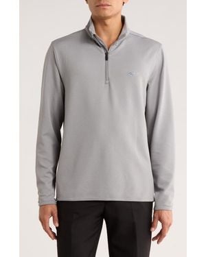 Greg Norman Quarter Zip Pullover - Gray