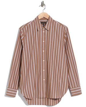 Rag & Bone Monty Stripe Button-Up Shirt - Pink
