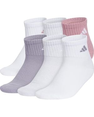adidas Climacool Athletic Cushioned Ankle Socks - Purple