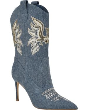 Guess Rasima Pointy Toe Western Boot - Blue
