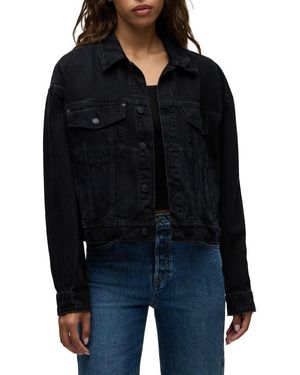 Hudson Jeans Brea Swing Trucker Jacket - Black