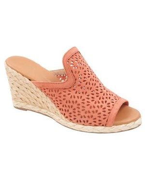 Andre Assous Nissa Espadrille Wedge Slide Sandal - Pink
