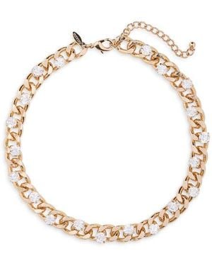 Tasha Crystal Chain Link Necklace - Metallic