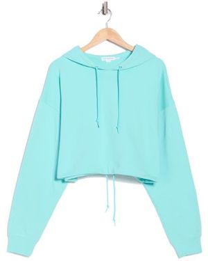 GOOD AMERICAN Candy Wash Crop Hoodie - Blue