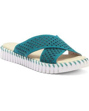 Ilse Jacobsen Tulip Slide Sandal - Blue