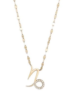 Lana Jewelry Zodiac 14K Diamond Capricorn Pendant Necklace - Multicolor