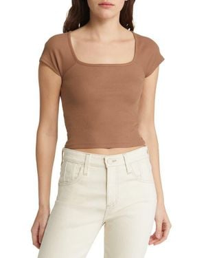 Madewell Brightside Square Neck T-Shirt - Multicolor