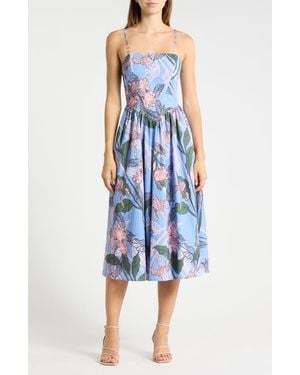Hutch Eddi Cotton Maxi Dress - Blue