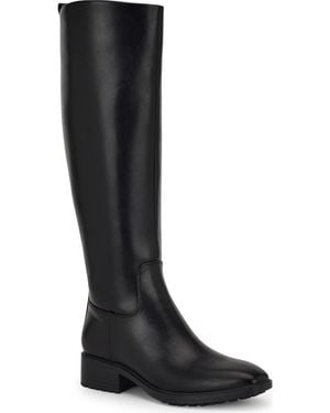 Nine West Blondy Square Toe Knee High Boot - Black
