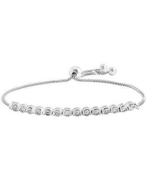 Effy Sterling Diamond Slider Bracelet - White