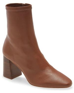 Loeffler Randall Elise Stretch Leather Bootie - Brown
