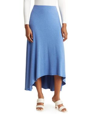 Go Couture Asymmetric Hi-Low Skirt - Blue