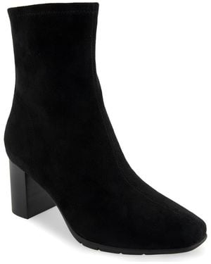 Aerosoles Miley Heeled Gabardine Fabric Boots - Black