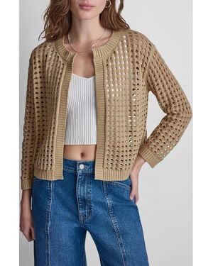 DKNY Open Stitch Cotton Cardigan - Multicolor