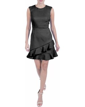 Julia Jordan Double Flounce Sleeveless Dress - Black