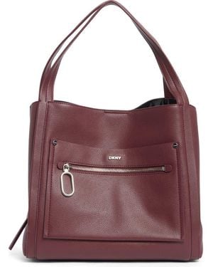 DKNY Nala Faux Leather Hobo Bag - Purple