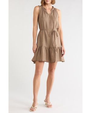 Beach Lunch Lounge Zendaya Drawstring Dress - Brown