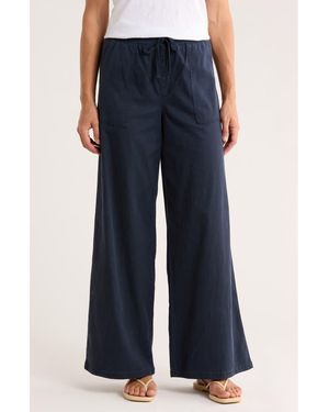 Splendid Twill Wide Leg Pants - Blue