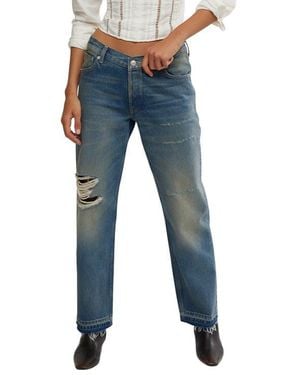 Free People Up All Hours Slim Fit Jeans - Blue
