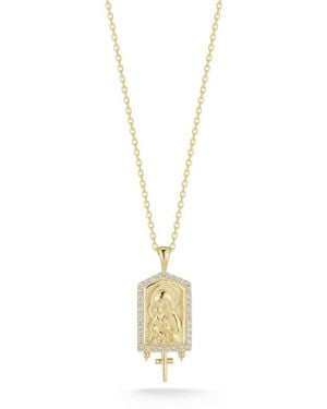 Sphera Milano Mary Cubic Zirconia Pendant Necklace - Metallic